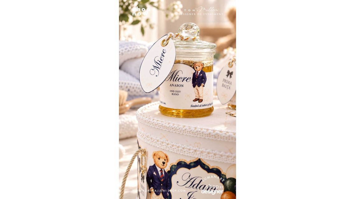 Set Prima Băiță după Botez Băiat – Paddington Bear London, stil Ralph Lauren 14